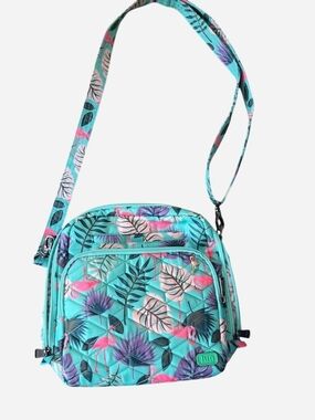 lug Ranger Turquoise Flamingo Quilted Crossbody Bag